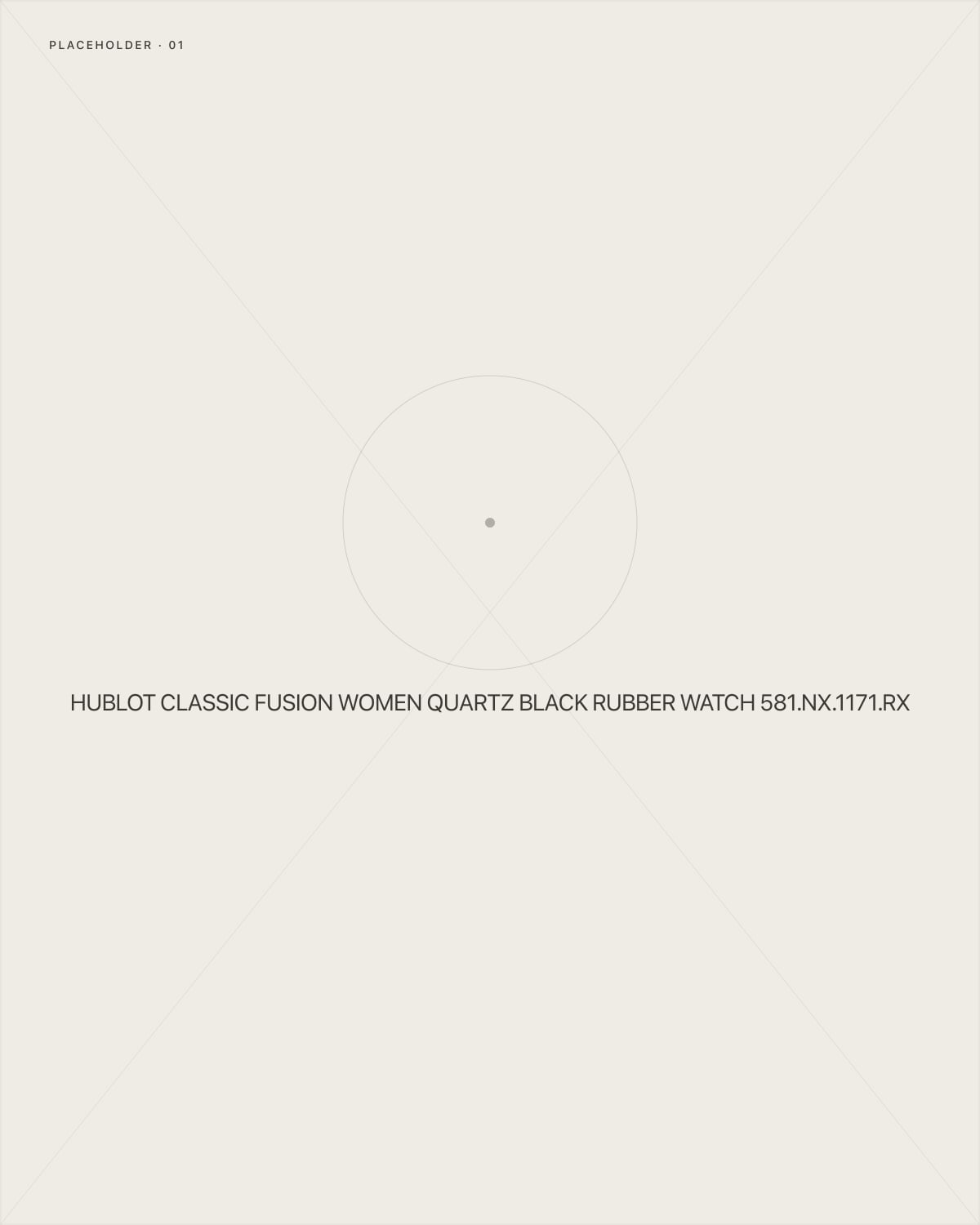 Hublot Classic Fusion Women Quartz Black Rubber Watch 581.NX.1171.RX