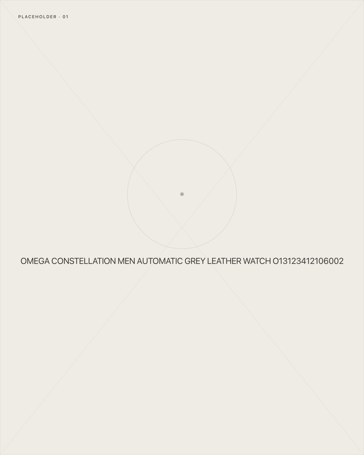 Omega Constellation Men Automatic Grey Leather Watch O13123412106002